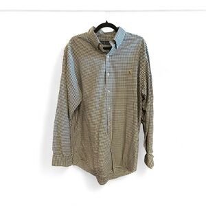 Navy and White Polo Ralph Lauren Gingham Shirt